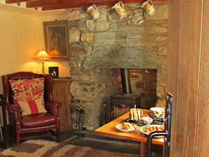 lounge with log burning stove